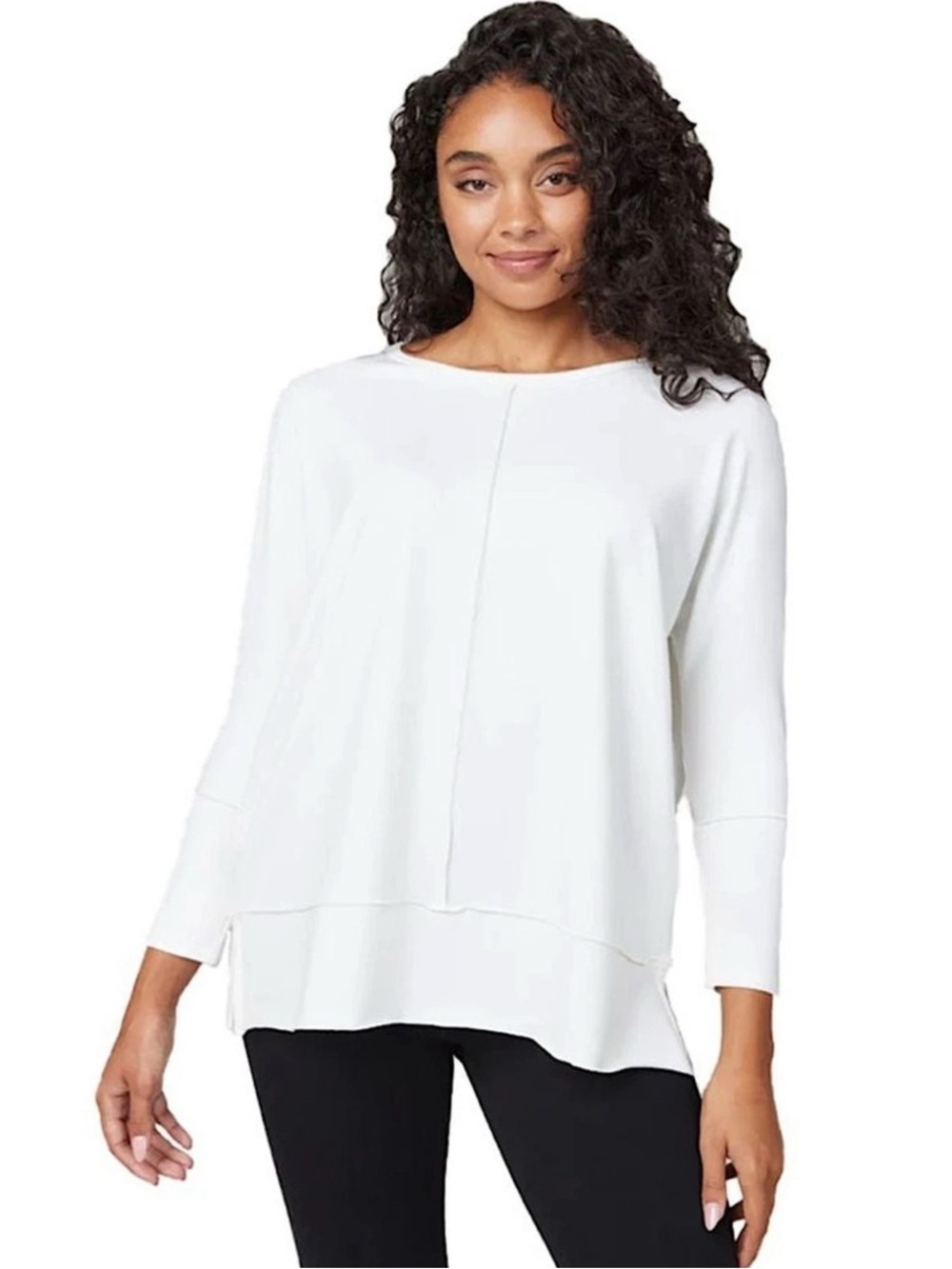 Spanx Perfect Length Dolman Sleeve Top shirt small Sweatshirt women’s white